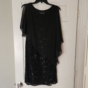 Elegant Black Sequin Dress